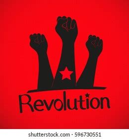 Human Hand Proletarian Revolution Vector Illustration Stock Vector