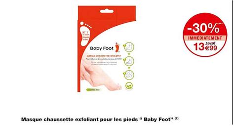 Offre Masque Chaussette Exfoliant Pour Les Pieds Baby Foot Chez Monoprix