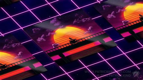 Causeway Bike Sticker Synthwave Vaporwave Outrun 80s Etsy