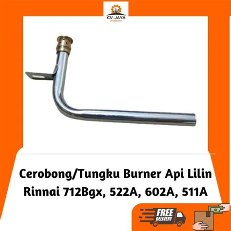 Pipa L Burner Lilin Kompor Gas Rinnai Tungku Cerobong Coron Kompor