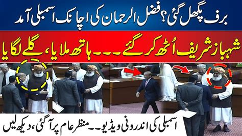 Fazal Ur Rehman Warm Entry At National Assembly Handshake And Meeting