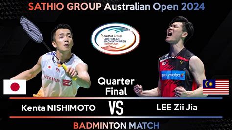 Kenta NISHIMOTO JPN Vs LEE Zii Jia MAS Australian Open 2024