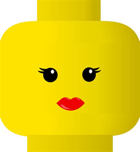 Lego Girl Head Svg