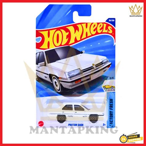 Hot Wheels Proton Saga Putih Kereta Malaysia Hotwheels White Proton Saga Lazada