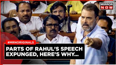 Parts of Rahul Gandhi's Fiery Speech in Lok Sabha Expunged, What Does ...