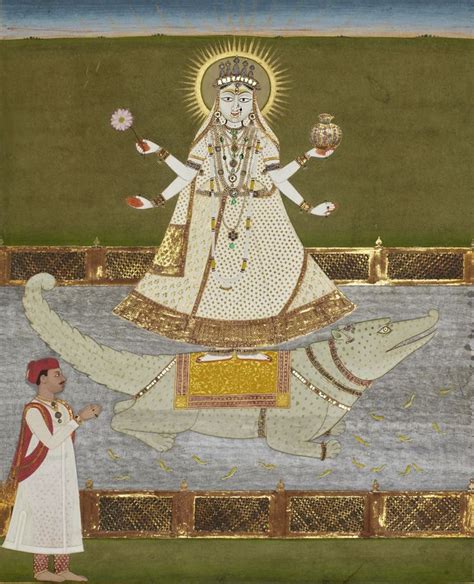 King Bhagiratha And The Goddess Ganga India Jaipur 18th Century