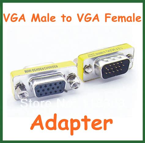 100pcs 15 Pin VGA Male To VGA Female Adapter Extend Converter VGA