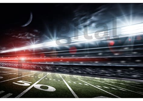 Football Field Backdrop Football Background With Lights - Etsy