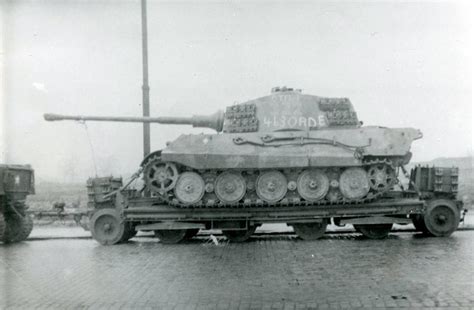 A Captured King Tiger Is Marked And Being Transported By A American