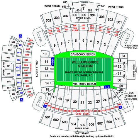 carolina football stadium seating chart - Keski