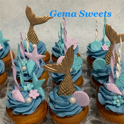 Mermaid Cupcakes By Gema Sweets Mermaid Cupcakes Sea Cakes Cake