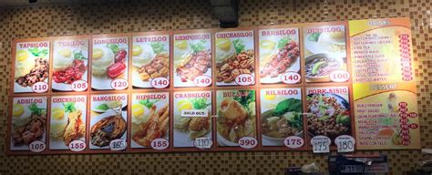 menu  tapsi ni vivian  bulaluhan restaurant pasig hcmqj