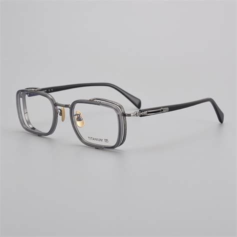 Muzz Square Acetate Titanium Eyeglasses E005 Stylish Unisex Eyewear Fuzweb