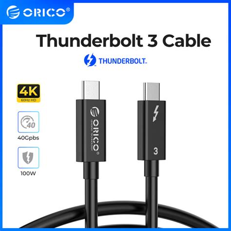 Orico Thunderbol Cable Usb C To Usb C Cable Fast Charging Pd 100w 40gbps Data Transfer 8k60hz Hd