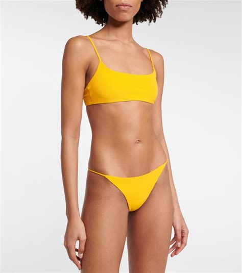 Bare Minimum Terry Bikini Bottoms In Yellow Jade Swim Mytheresa