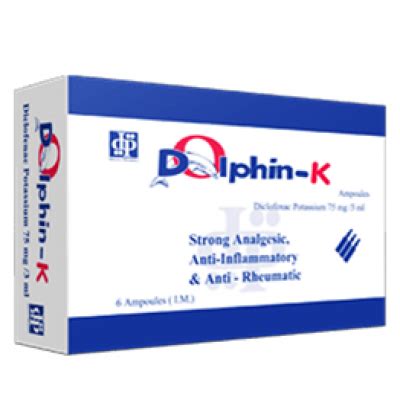 DOLPHIN K 75 MG 3 ML DICLOFENAC POTASSIUM I M 3 AMPOULES