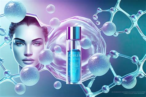 Premium Photo | Science cosmetic 3D Collagen serum and vitamin