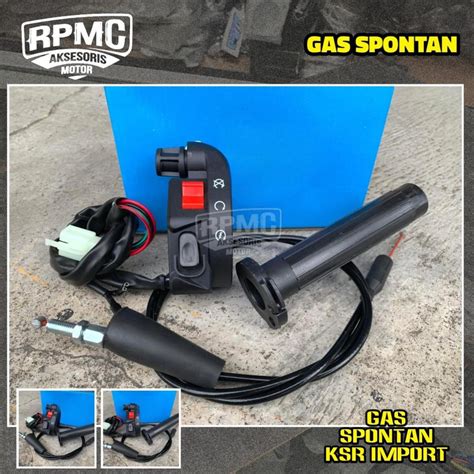 Jual HOLDER KANAN GAS SPONTAN KSR IMPORT TOMBOL SAKLAR STARTER GAS CB