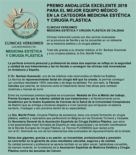 CLÍNICA VERKOMED ELEGIDA COMO LA MEJOR CLÍNICA DE MEDICINA ESTÉTICA Y