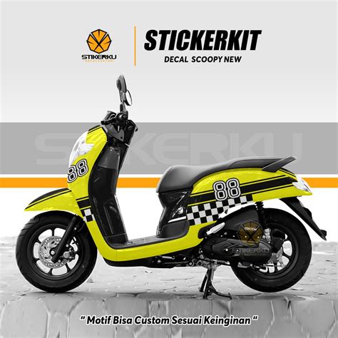 Jual Decal Honda Scoopy New Design Custom Fullbody Sticker Motor