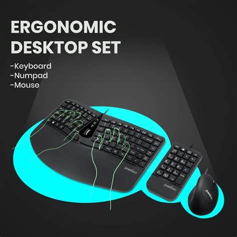 Perixx PERIDUO 406 Wired Mini Ergonomic Split Keyboard And Vertical