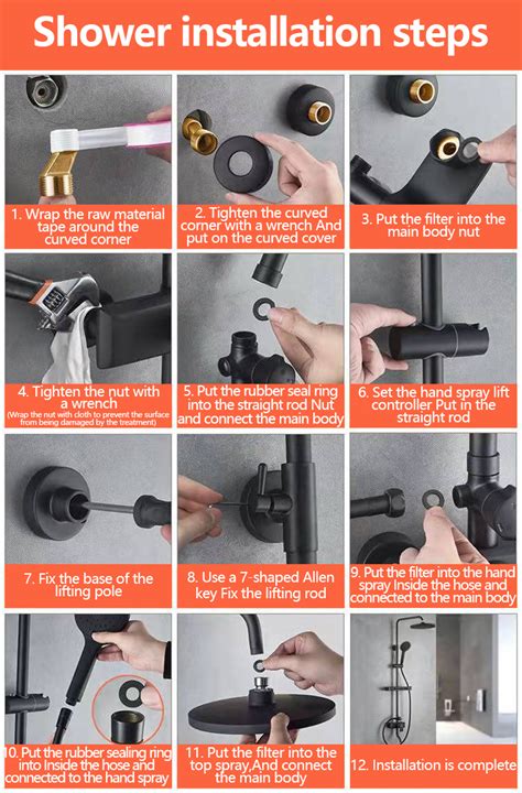 Stainless Steel In Hot And Cold Square Matte Black Shower Set With Faucet Bidet Brass