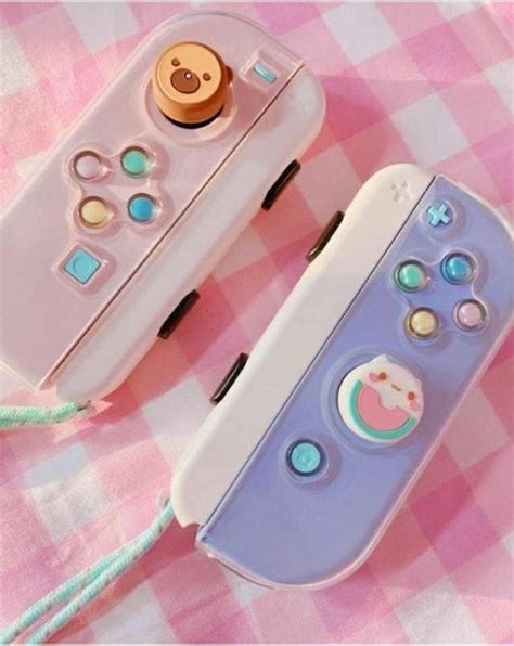 Pastel Joycon Heart Buttons With Thumbgrips Nintendo Switch Etsy