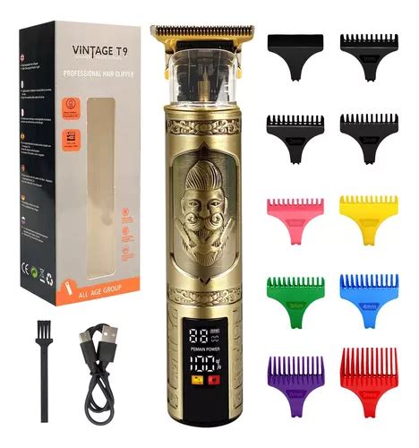 Máquina de cortar cabelo profissional tela LED El Clipper