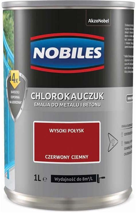 Farba Nobiles Emalia Nles Chlorokauczuk Czerwony Tlenkowy 1 L Opinie