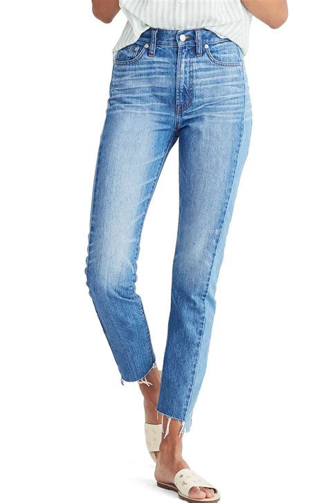 Madewell Perfect Summer High Waist Pieced Jeans Available At Nordstrom Perfect Summer High