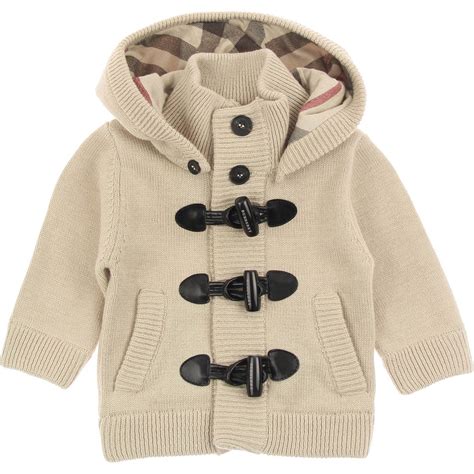 Burberry Baby Boys Beige Duffle Cardigan Burberry Baby Boy Baby