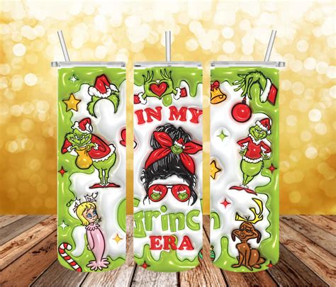 3D Inflated Grinch Era Christmas Png Grinchmas Png Pink Ch Inspire