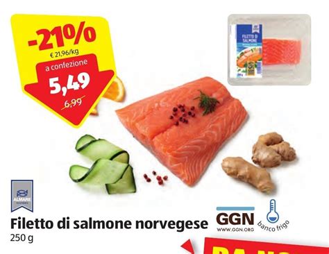 Almare Filetto Di Salmone Norvegese G Offerta Di Aldi