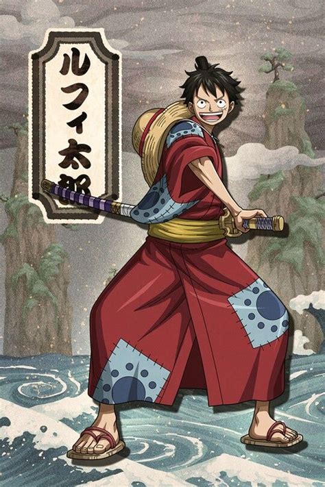 Luffy Wano One Piece Poster By Onepiecetreasure Displate One