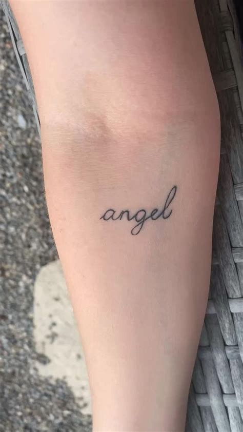 angel tattoo in 2022 | Tattoo fonts, Tattoo fonts cursive, Tattoo quotes