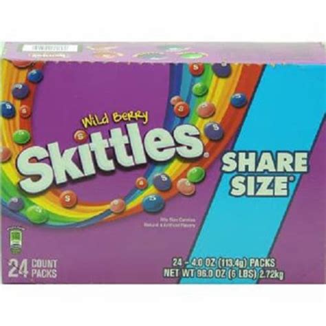 Skittles Wild Berry Candy 4 Ounce 24 Share Size Packs 24 Count Kroger