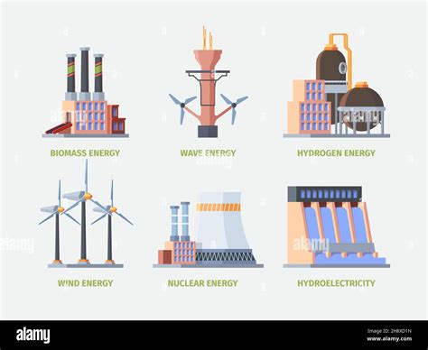 Electricity Plant Power Hydro Energy Industrial Building Electricity