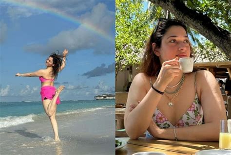 Tamannaah Bhatia Soaks Up The Sun And Sand In Sexy Beachwear In Maldives See Hot Pics