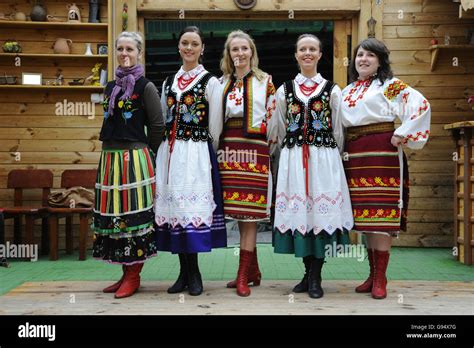 Women In Traditional Costumes Restaurant Marengo Olsztyn Warmian