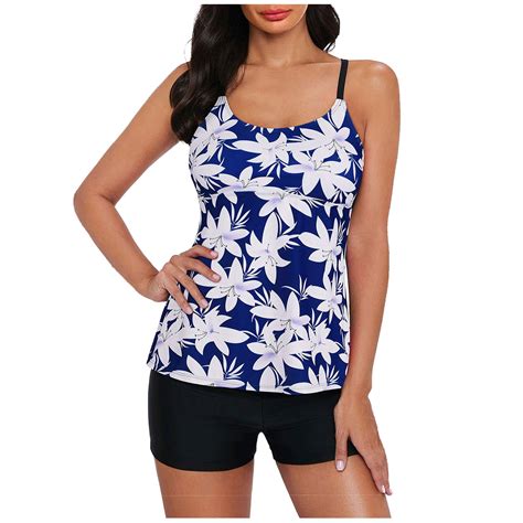 Yu Cheng Women S Printed Panel Split Flat Angle Large Dreess Swimsuit Swimwear Bathing Suit