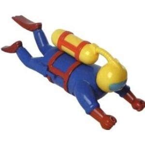 Wind up Scuba Diver water bath toy by Toysmith | Spring and Wind-up Toys