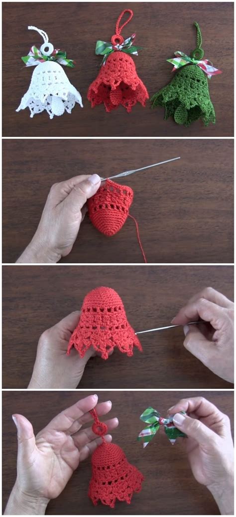 Christmas Crochet Bells Tutorial - Yarn & Hooks