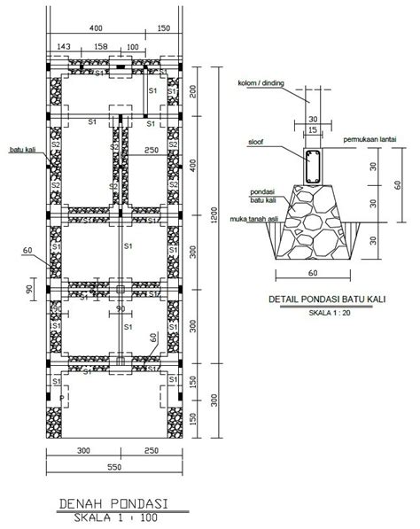 Perencana Desain Home Planner Denah Rencana Pondasi Detail Images