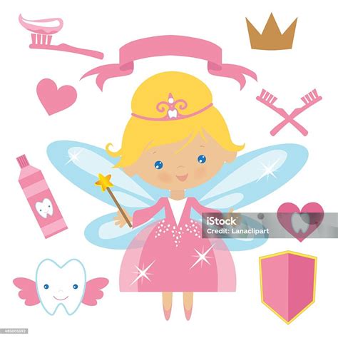 Tooth Fairy Vector Illustration向量圖形及更多2015年圖片 2015年 人的牙齒 仙女 Istock