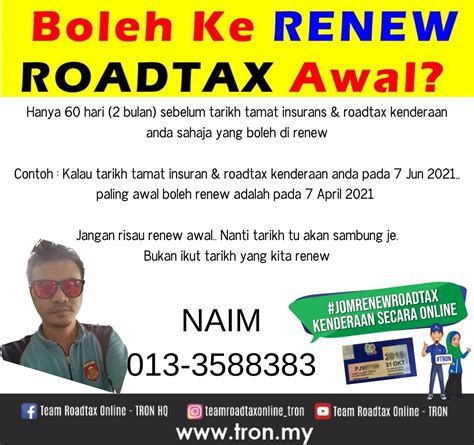 Cek Tarikh Luput Roadtax Tarikh Tamat Insurans Lebih Awal Dari Tarikh