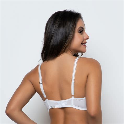 Sutiã Sem Bojo Balconet Renda Aro Bordado Coração Branco Jescri Lingerie de qualidade e