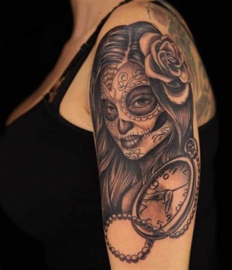 Best Sugar Skull Tattoo Designs With Meanings D A De Los