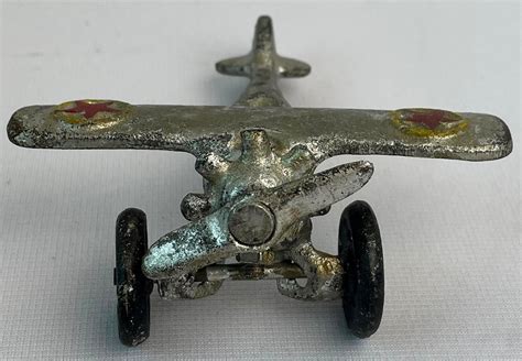 Lot Vintage Hubley Cast Iron Toy Airplane Fighter Plane