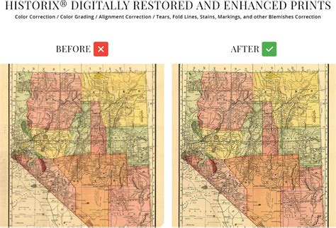 Buy Historix Vintage Nevada State Map X Inch Vintage Map Of