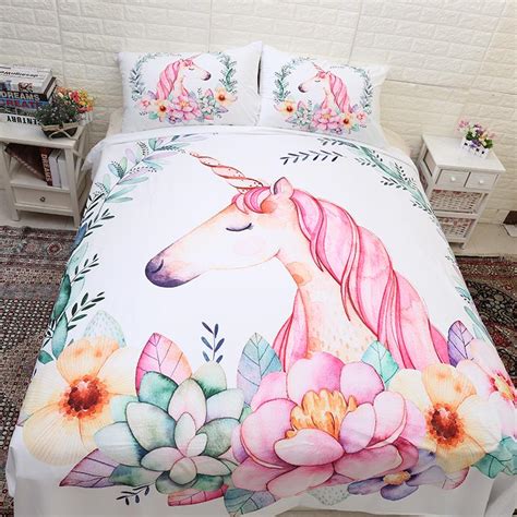 Unicorn Queen Bed Set Homyhomee